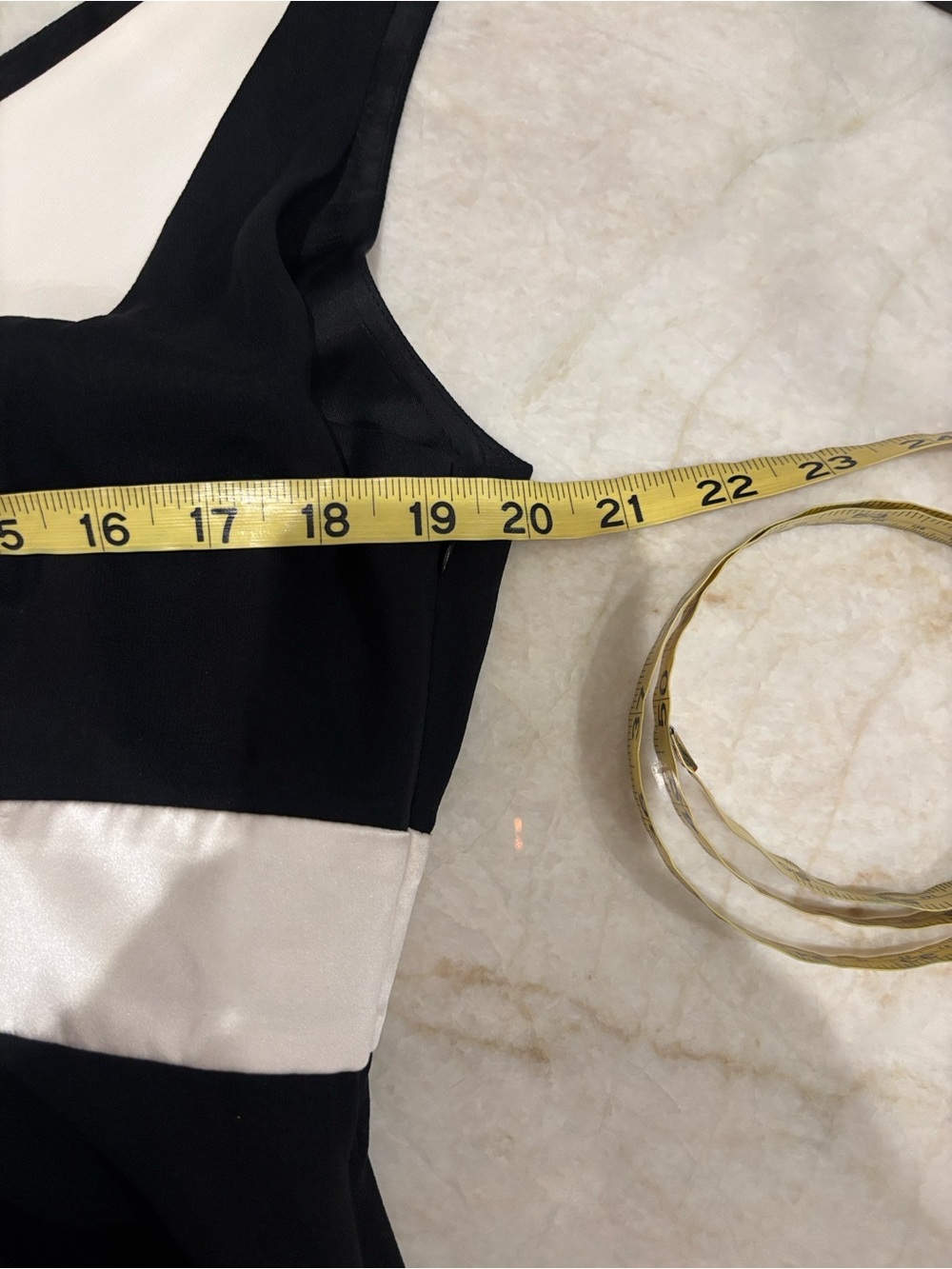 Ann Taylor NWT Size 14 100% Silk Black White Color Block Wrap Front V Neck Dress - Picture 8 of 10